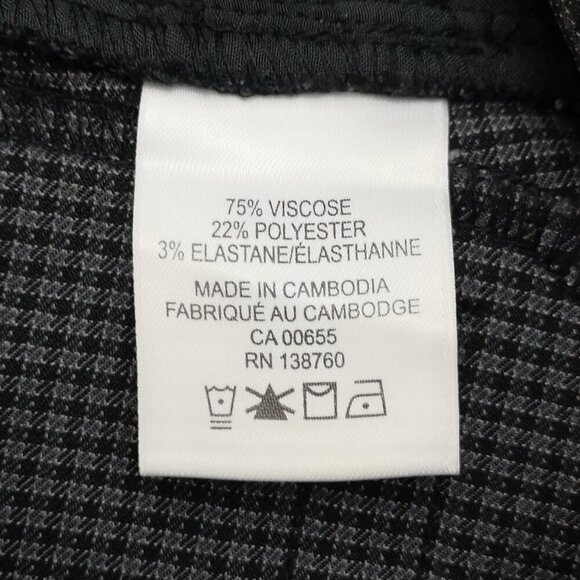 NWT Reitmans Ladies Size 12 Petite Grey Plaid Pull On Style High Rise Pants - Picture 6 of 15